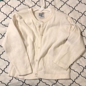 Size 3t white Bailey Boys cardigan